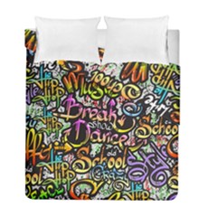 Graffiti-word-seamless-pattern Duvet Cover Double Side (full/ Double Size) by uniart180623