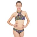 Graffiti-word-seamless-pattern High Neck Bikini Set View1