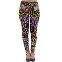 Graffiti-word-seamless-pattern Lightweight Velour Leggings View1