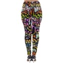 Graffiti-word-seamless-pattern Lightweight Velour Leggings View2