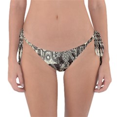 Four-hand-drawn-city-patterns Reversible Bikini Bottoms by uniart180623