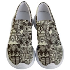 Four-hand-drawn-city-patterns Women s Lightweight Slip Ons by uniart180623