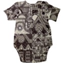 Four-hand-drawn-city-patterns Baby Short Sleeve Bodysuit View2