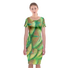 Beautiful-peacock Classic Short Sleeve Midi Dress by uniart180623