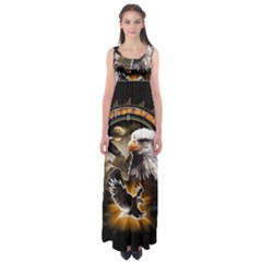 Eagle Dreamcatcher Art Bird Native American Empire Waist Maxi Dress by uniart180623