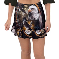 Eagle Dreamcatcher Art Bird Native American Fishtail Mini Chiffon Skirt by uniart180623