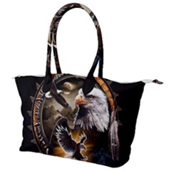 Eagle Dreamcatcher Art Bird Native American Canvas Shoulder Bag by uniart180623