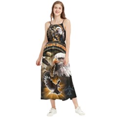 Eagle Dreamcatcher Art Bird Native American Boho Sleeveless Summer Dress by uniart180623