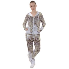 3d Typography World Map Women s Tracksuit by uniart180623