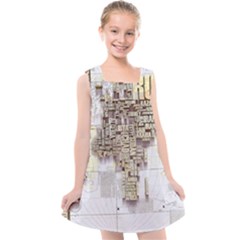 3d Typography World Map Kids  Cross Back Dress by uniart180623