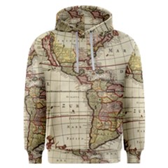 Vintage World Map Old  Globe Antique America Men s Overhead Hoodie by uniart180623