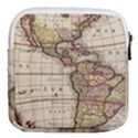 Vintage World Map Old  Globe Antique America Mini Square Pouch View2