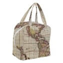 Vintage World Map Old  Globe Antique America Boxy Hand Bag View3