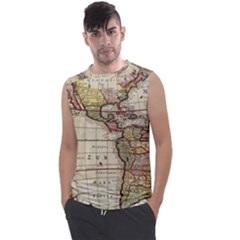 Vintage World Map Old  Globe Antique America Men s Regular Tank Top by uniart180623