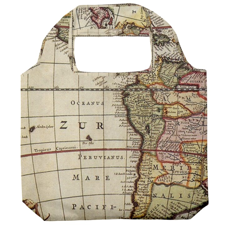 Vintage World Map Old  Globe Antique America Foldable Grocery Recycle Bag