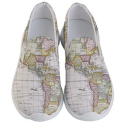 Vintage Map Of The Americas Men s Lightweight Slip Ons by uniart180623