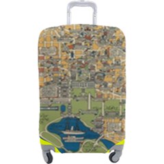 Vintatge Map Of Washington Dc Luggage Cover (large)