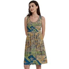 Vintatge Map Of Washington Dc Classic Skater Dress by uniart180623