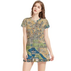 Vintatge Map Of Washington Dc Women s Sports Skirt by uniart180623