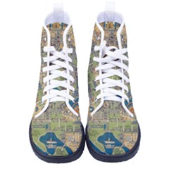 Vintatge Map Of Washington Dc Women s High-top Canvas Sneakers by uniart180623