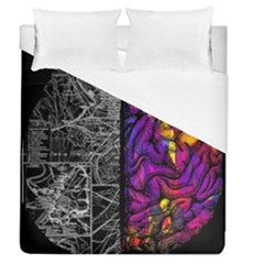 Ambiguity Tobe Brain Duality Mind Minimal Thinking Duvet Cover (queen Size) by uniart180623