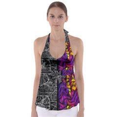 Ambiguity Tobe Brain Duality Mind Minimal Thinking Babydoll Tankini Top by uniart180623