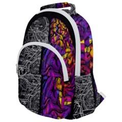 Ambiguity Tobe Brain Duality Mind Minimal Thinking Rounded Multi Pocket Backpack by uniart180623