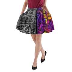 Ambiguity Tobe Brain Duality Mind Minimal Thinking A-line Pocket Skirt by uniart180623