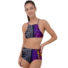 Ambiguity Tobe Brain Duality Mind Minimal Thinking Halter Tankini Set by uniart180623