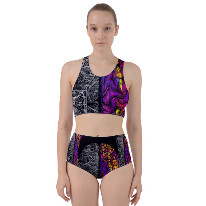 Ambiguity Tobe Brain Duality Mind Minimal Thinking Racer Back Bikini Set