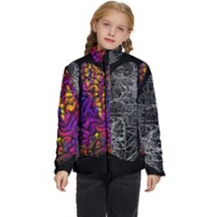 Ambiguity Tobe Brain Duality Mind Minimal Thinking Kids  Puffer Bubble Jacket Coat by uniart180623