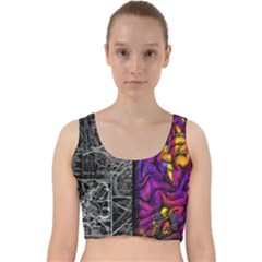 Ambiguity Tobe Brain Duality Mind Minimal Thinking Velvet Racer Back Crop Top by uniart180623