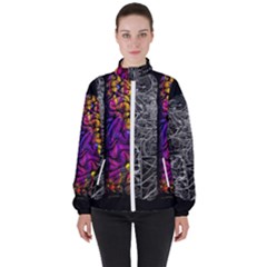 Ambiguity Tobe Brain Duality Mind Minimal Thinking Women s High Neck Windbreaker by uniart180623