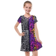 Ambiguity Tobe Brain Duality Mind Minimal Thinking Kids  Cross Web Dress by uniart180623