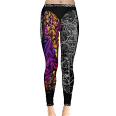 Ambiguity Tobe Brain Duality Mind Minimal Thinking Inside Out Leggings by uniart180623