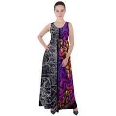 Ambiguity Tobe Brain Duality Mind Minimal Thinking Empire Waist Velour Maxi Dress by uniart180623