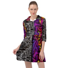 Ambiguity Tobe Brain Duality Mind Minimal Thinking Mini Skater Shirt Dress by uniart180623