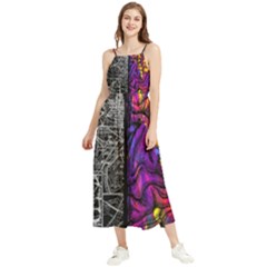 Ambiguity Tobe Brain Duality Mind Minimal Thinking Boho Sleeveless Summer Dress by uniart180623