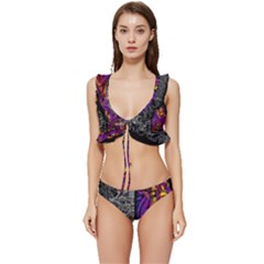 Ambiguity Tobe Brain Duality Mind Minimal Thinking Low Cut Ruffle Edge Bikini Set by uniart180623