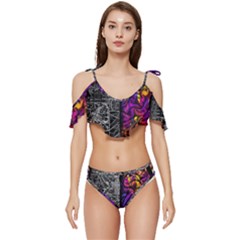 Ambiguity Tobe Brain Duality Mind Minimal Thinking Ruffle Edge Tie Up Bikini Set	 by uniart180623