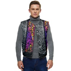 Ambiguity Tobe Brain Duality Mind Minimal Thinking Men s Short Button Up Puffer Vest	 by uniart180623