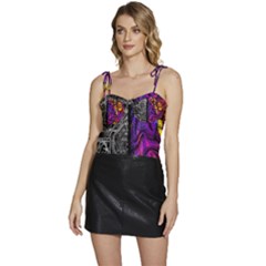 Ambiguity Tobe Brain Duality Mind Minimal Thinking Flowy Camisole Tie Up Top by uniart180623