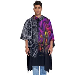 Ambiguity Tobe Brain Duality Mind Minimal Thinking Men s Hooded Rain Ponchos by uniart180623