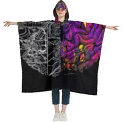 Ambiguity Tobe Brain Duality Mind Minimal Thinking Women s Hooded Rain Ponchos by uniart180623