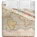 Old World Map Of Continents The Earth Vintage Retro Duvet Cover Double Side (King Size) View1