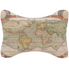 Old World Map Of Continents The Earth Vintage Retro Seat Head Rest Cushion by uniart180623