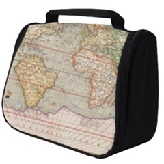 Old World Map Of Continents The Earth Vintage Retro Full Print Travel Pouch (big) by uniart180623