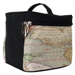 Old World Map Of Continents The Earth Vintage Retro Make Up Travel Bag (small) by uniart180623