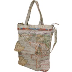 Old World Map Of Continents The Earth Vintage Retro Shoulder Tote Bag by uniart180623