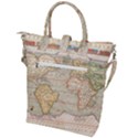 Old World Map Of Continents The Earth Vintage Retro Buckle Top Tote Bag View2